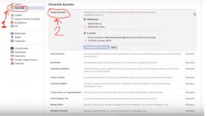 Facebook gizlilik ayarları