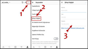 İnstagram hesap güvenliği için şifre değiştirmek